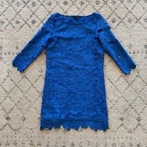 Nordstrom Blue Floral Lace Dress
